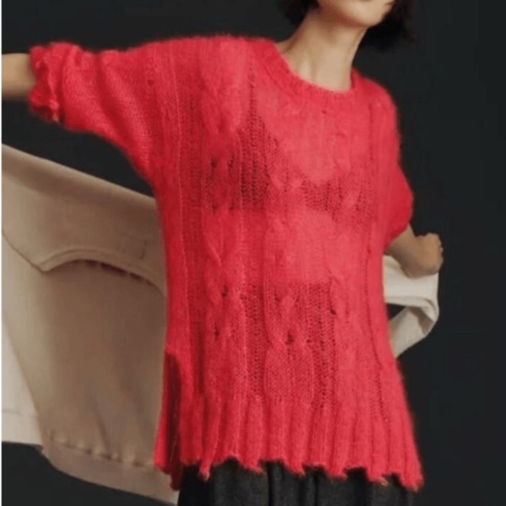 Anthropologie “The Posey” Cable Knit Sweater